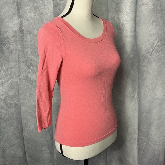 Banana Republic Coral 3/4 Sleeve Boatneck Sweater - size XS - Picture 3 of 11